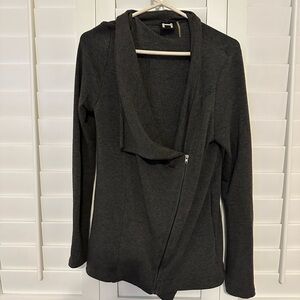 Draped sweater jacket